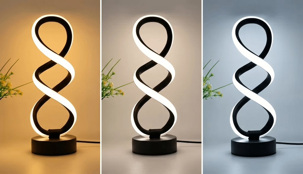 Lampa biurkowa spirala