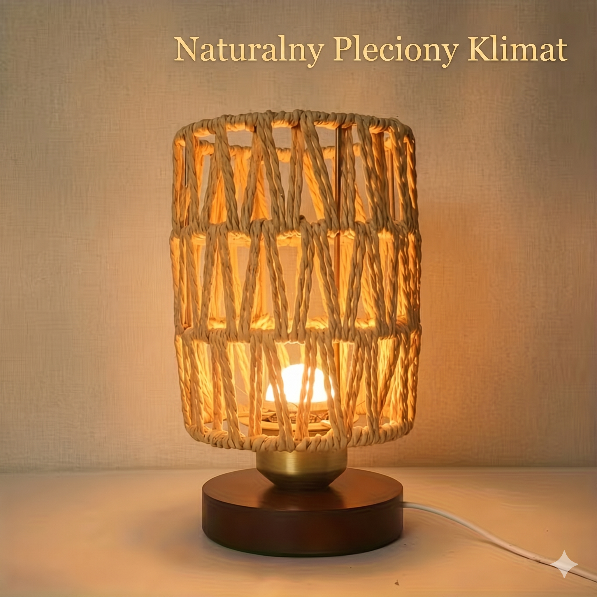 Lampa z plecionego sznurka